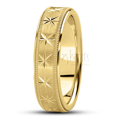 Compass Star Basic Design Wedding Ring  - view 5