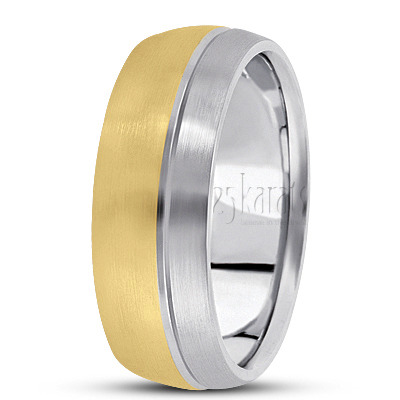 Simple Satin Finish Basic Designer Wedding Band  - view 3