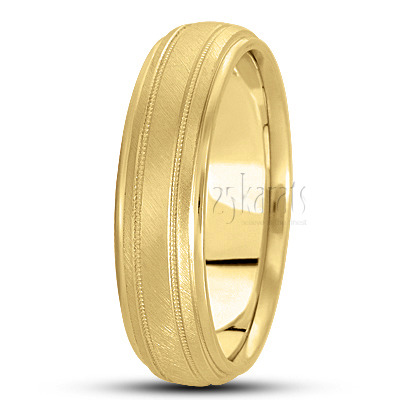 Simple Matte Basic Design Wedding Ring  - view 2