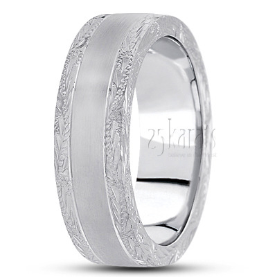 Stylish Fancy Design Wedding Band  - view 2