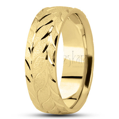 Modern Wire Matte Fancy Design Wedding Ring  - view 3