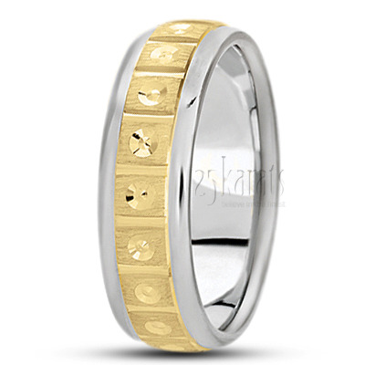 Elegant Diamond Cut Wedding Band  - view 4