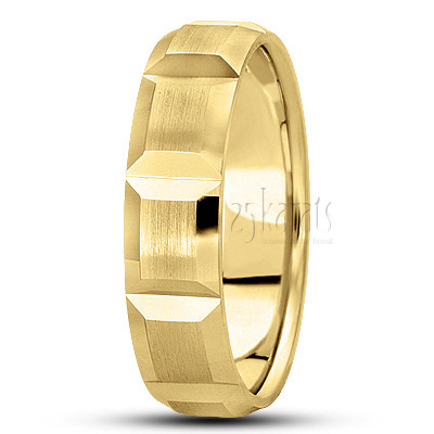 Rectangular Cut Fancy Wedding Band  - view 4