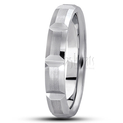 Rectangular Cut Fancy Wedding Band  - view 7