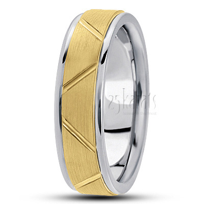 Classic Carved Design Wedding Ring  - view 2