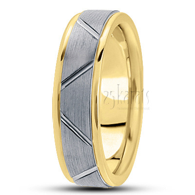 Classic Carved Design Wedding Ring  - view 3