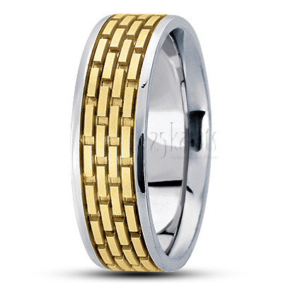 Deep Grooved Basic Designer Wedding Ring  - view 3 of 4