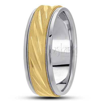 Eye-cut Basic Carved Wedding Ring  - view 7