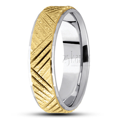 Extravagant Diamond Carved Wedding Band  - view 3