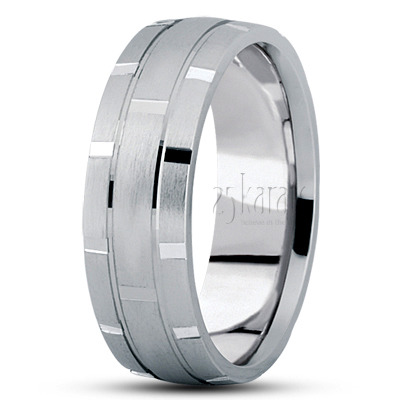 Basic Rolex Style Designer Wedding Band  - view 2