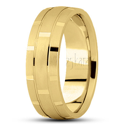 Basic Rolex Style Designer Wedding Band  - view 3