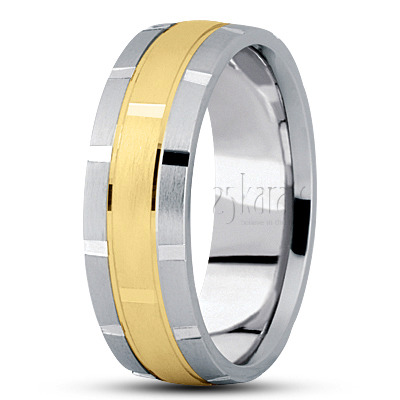 Basic Rolex Style Designer Wedding Band  - view 4