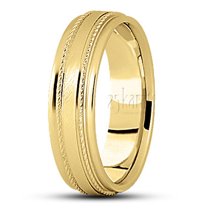 Step Edge Basic Design Wedding Band  - view 3