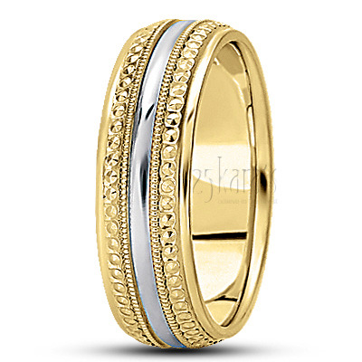 Extravagant Diamond Carved Wedding Band  - view 3