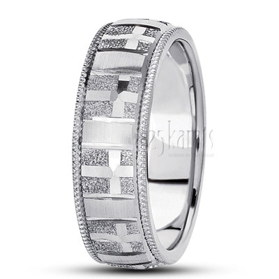 Exquisite Religious Wedding Ring  - view 2