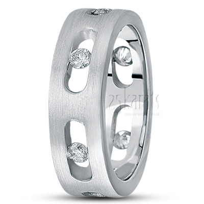 Unique Diamond Wedding Band - view 2