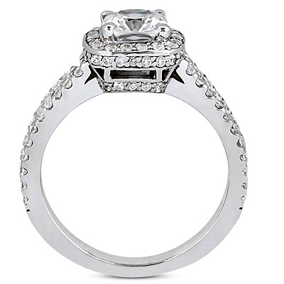 Halo Cushion Diamond Engagement Ring (0.49 ct. t.w.) - view 2