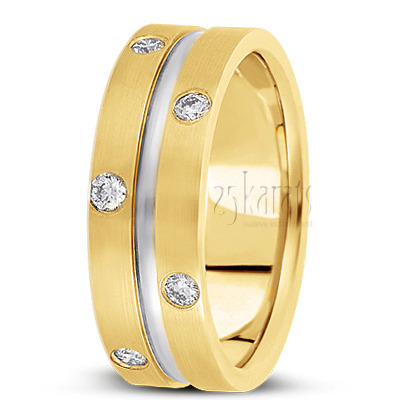 Symmetrical Diamond Wedding Band - view 4