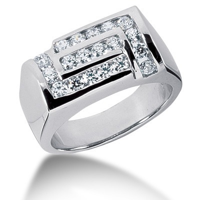 1.00 ct. Round Cut Channel Set Diamond Men's Ring