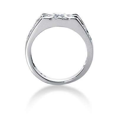 1.59 ct. Round Cut Fancy Diamond Men Ring - view 2