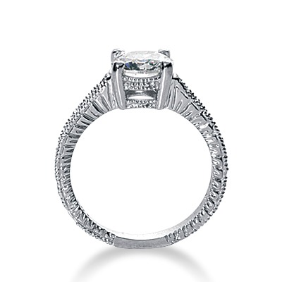 Round Cut Antique Diamond Engagement Ring (0.25 ct. t.w.) - view 2