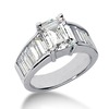 Emerald Cut Channel Set Diamond Engagement Ring(0.64 ct. t.w.)