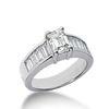 Emerald Cut Channel Set Diamond Engagement Ring (0.80 ct. t.w.)