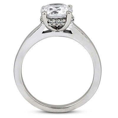 Round Cut Prong Set Diamond Engagement Ring (0.04 ct. tw.) - view 2