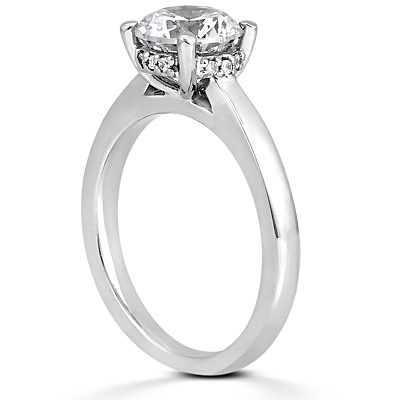 Round Cut Prong Set Diamond Engagement Ring (0.04 ct. tw.) - view 3