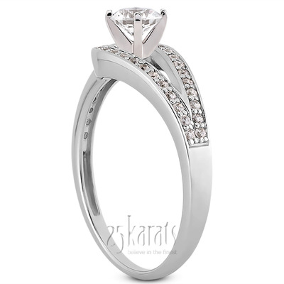 Pave Set Diamond Bridal Ring (0.17 t.c.w.) - view 28