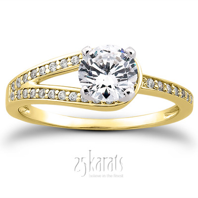 Pave Set Diamond Bridal Ring (0.17 t.c.w.) - view 27