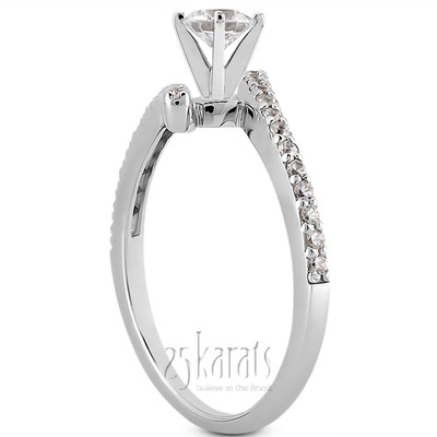 Petite Diamond Accented Engagement Ring (0.26 t.c.w.) - view 30