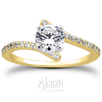 Petite Diamond Accented Engagement Ring (0.26 t.c.w.) - view 29