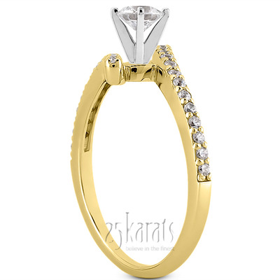 Petite Diamond Accented Engagement Ring (0.26 t.c.w.) - view 28