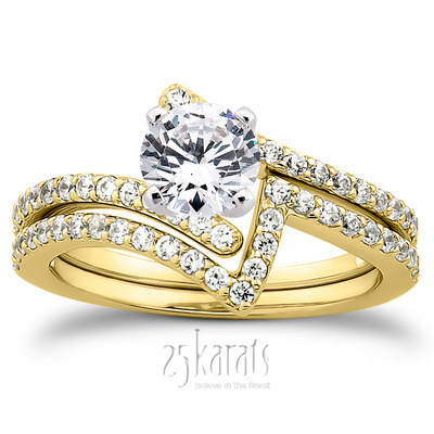 Petite Diamond Accented Engagement Ring (0.26 t.c.w.) - view 26 of 30