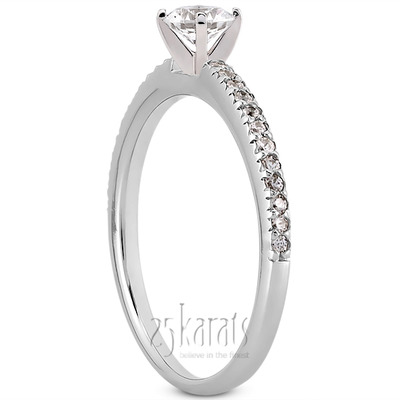 Petite Design Diamond Engagement Ring (0.18 ct.tw.) - view 28