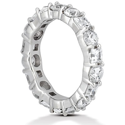 2.80 ct. Multi-shape Prong Set Diamond Eternity Wedding Band - view 3