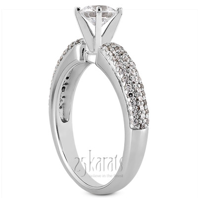 Pave Set Diamond Bridal Ring (0.37 t.c.w.) - view 28