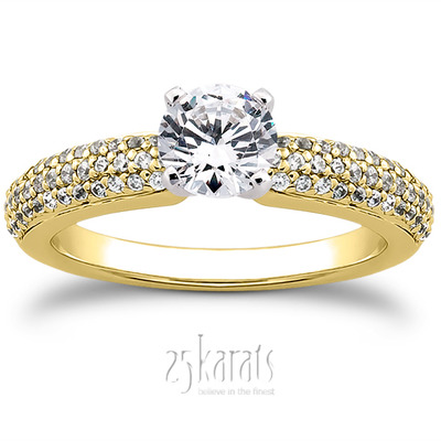 Pave Set Diamond Bridal Ring (0.37 t.c.w.) - view 27