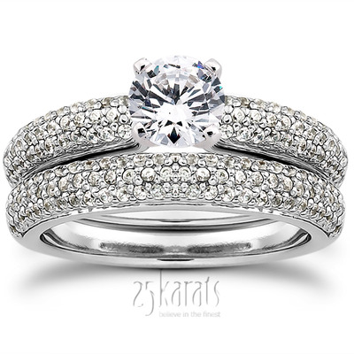 Pave Set Diamond Bridal Ring (0.37 t.c.w.) - view 25