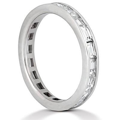 1.50 ct. Baguette Cut Channel Set Diamond Eternity Wedding Band - view 3