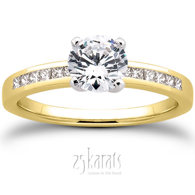 Channel Set Petite Diamond Engagement Ring (0.14 ct. t.w..) - view 28