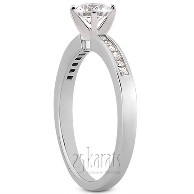 Channel Set Petite Diamond Engagement Ring (0.14 ct. t.w..) - view 27