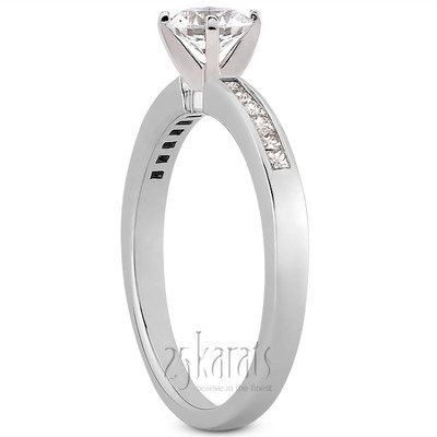 Channel Set Petite Diamond Engagement Ring (0.14 ct. t.w..) - view 27 of 28