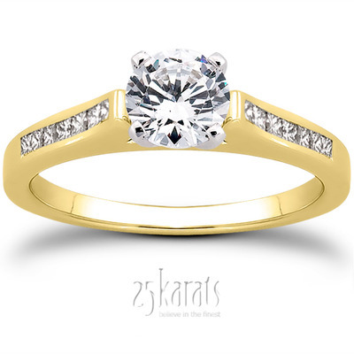 Channel Set Princess Diamond Engagement Ring (0.18 ct. t.w.) - view 30 of 31