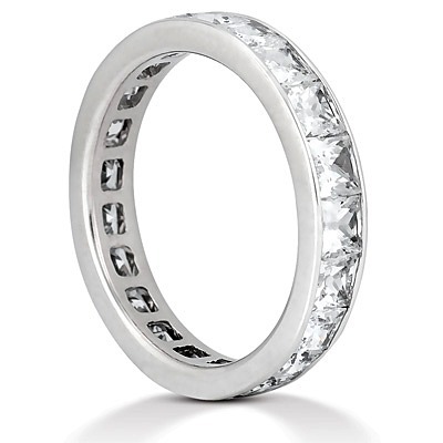 2.30 ct. Princess Cut Channel Set Diamond Eternity Wedding Band - view 3 of 3