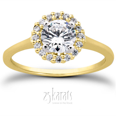 Round Brilliant Halo Engagement Ring (0.16 t.c.w.) - view 27