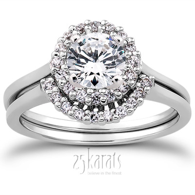 Round Brilliant Halo Engagement Ring (0.16 t.c.w.) - view 25