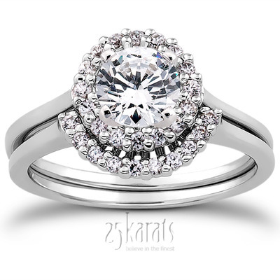 Round Brilliant Halo Engagement Ring (0.16 t.c.w.) - view 25 of 28