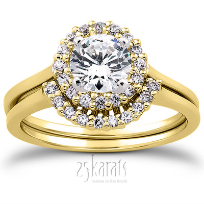 Round Brilliant Halo Engagement Ring (0.16 t.c.w.) - view 24